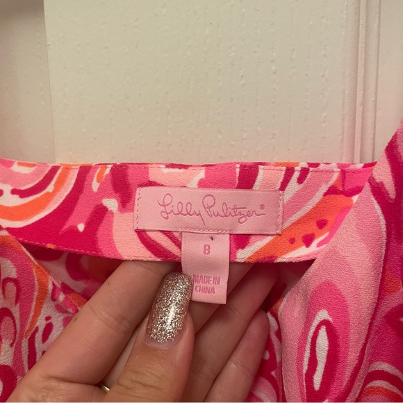 Lilly Pulitzer Ivy Crop Top in Pink Pout Mango Salsa - Picture 3 of 4